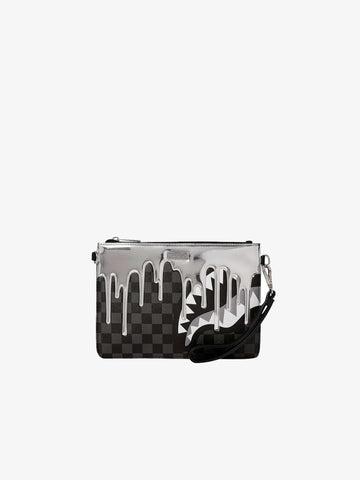 SPRAYGROUND Pochette Metallic Drips 910B6866NSZ uomo grigio