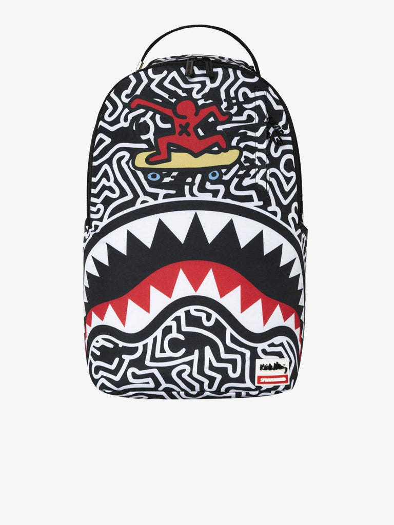 SPRAYGROUND Zaino Keith Haring Skater Shark DLXSR 910B6914NSZ grigio