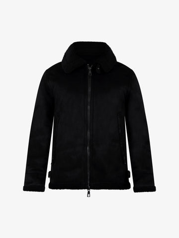 SSEINSE Giubbotto con shearling GBI969SS uomo nero