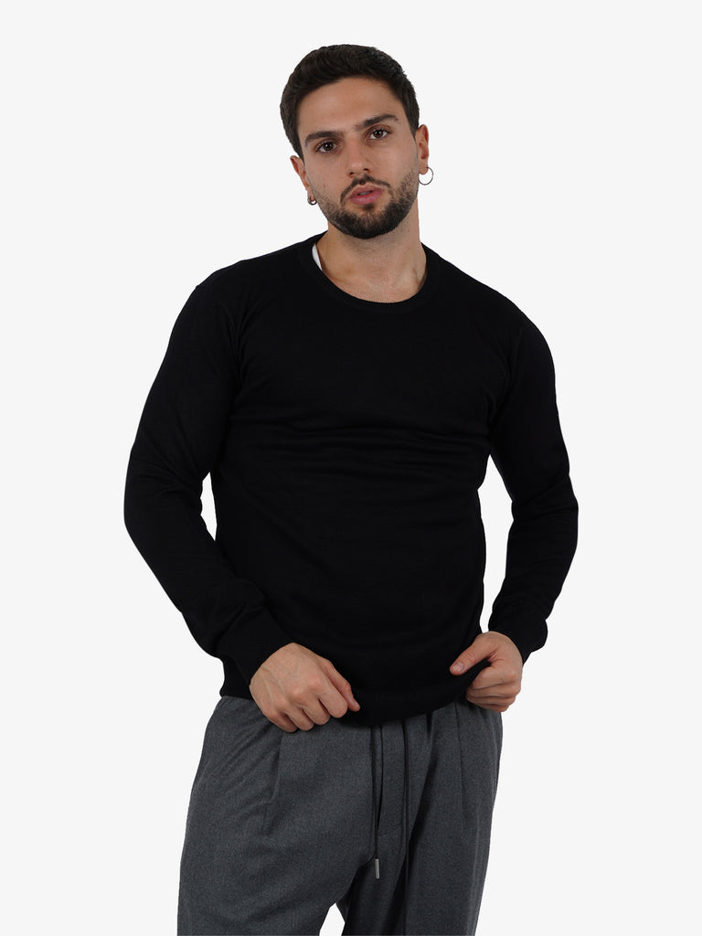 SSEINSE Maglia MI2757SS uomo viscosa nero