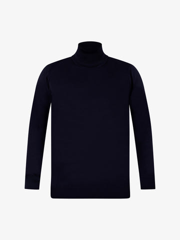 SSEINSE Maglia a collo alto MI2758SS uomo viscosa blu