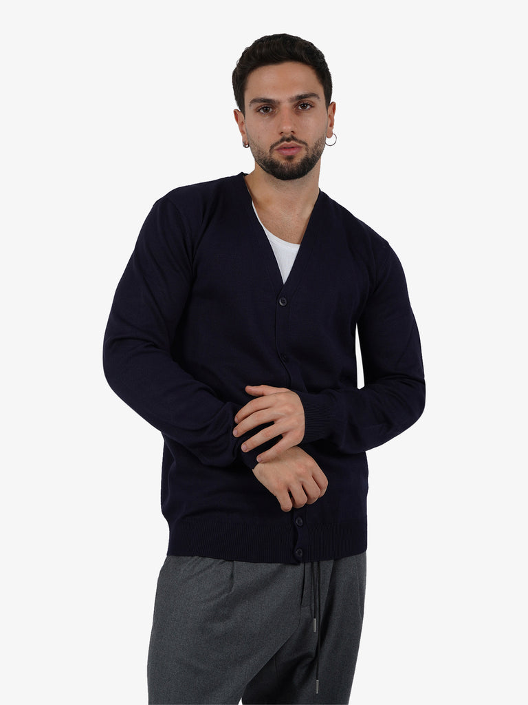 SSEINSE Cardigan MI2761SS uomo viscosa blu