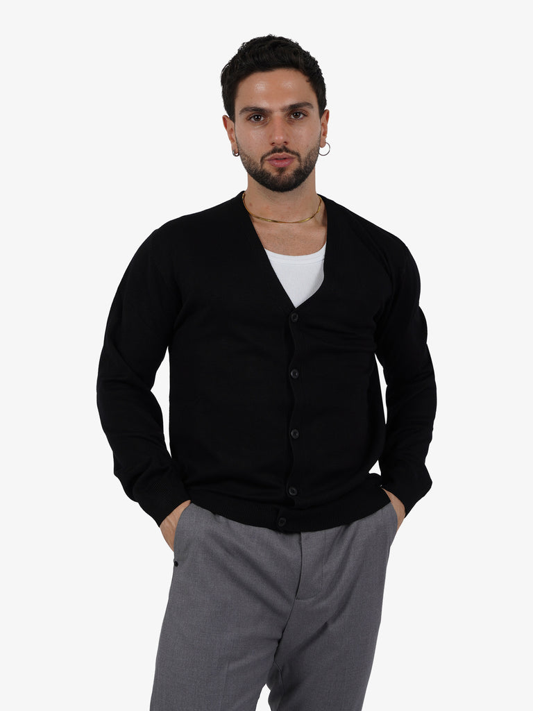 SSEINSE Cardigan MI2761 uomo viscosa nero