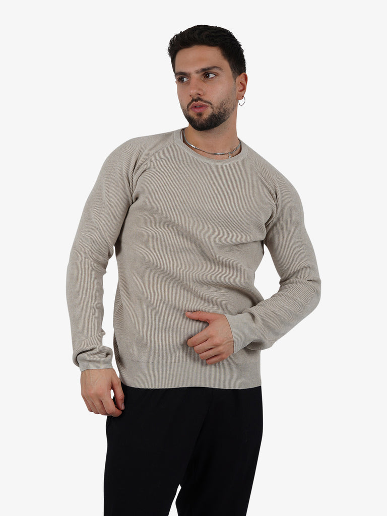 SSEINSE Maglia MI2779SS uomo viscosa beige