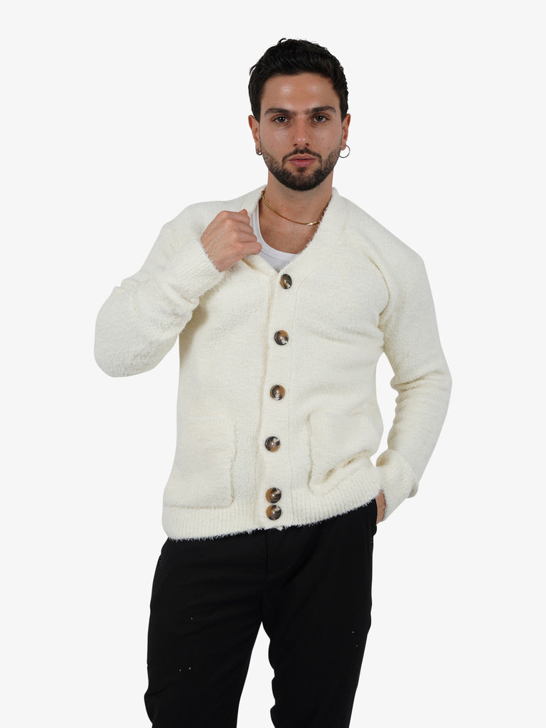 SSEINSE Cardigan MI2816 uomo panna