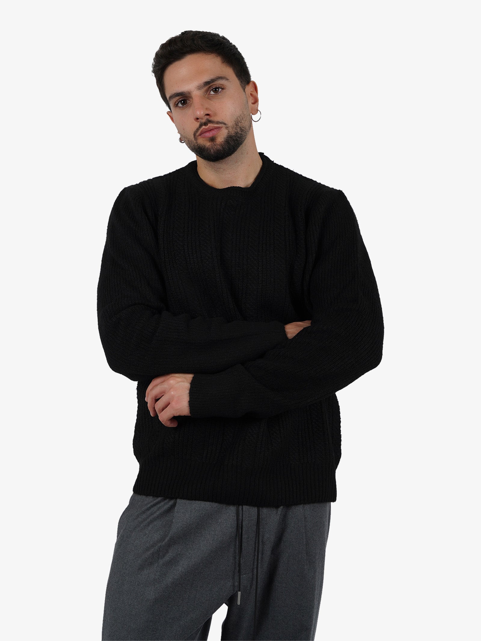 MI2860SS men's black jersey