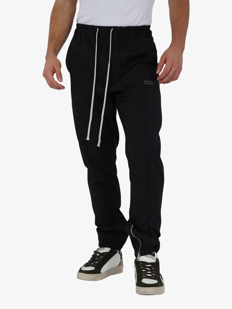 STATE OF ORDER Pantalone Sport Crepe uomo nero