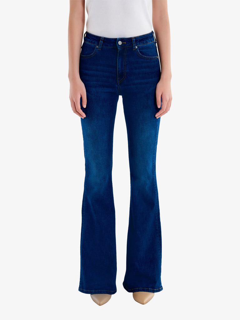 VICOLO Jeans Icon Gisele Flare DS0130 donna cotone blu