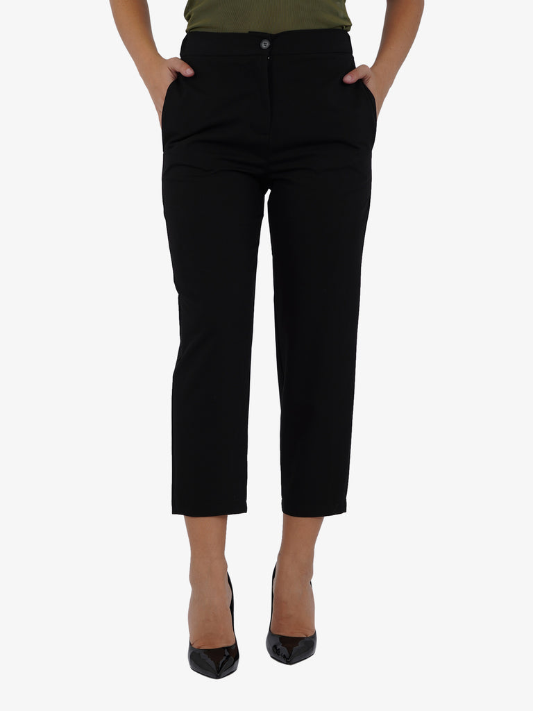 VICOLO Pantalone carrot fit donna nero