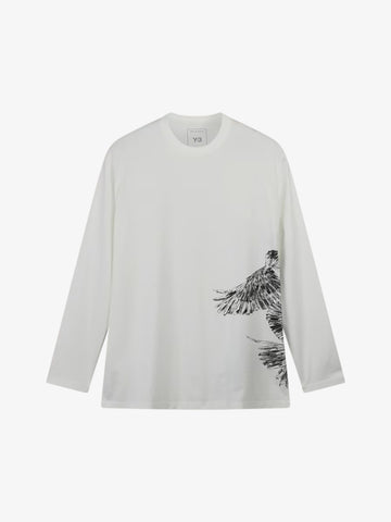 Y-3 Maglia a maniche lunghe Graphics IX0404 uomo cotone bianco