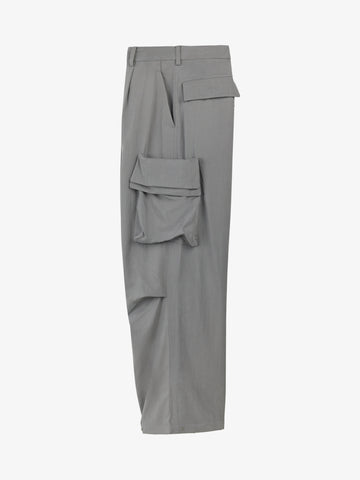 Y-3 Pantalone Washed Twill Cargo JI5867 donna grigio