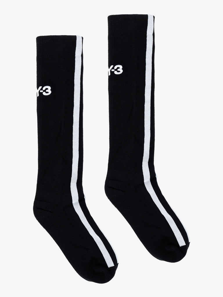 Y-3 Calzini Stripes JI9096 uomo cotone nero