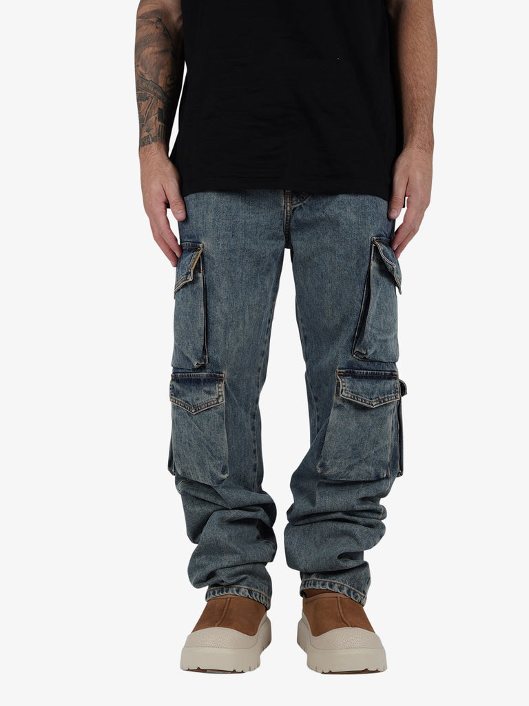 YES LONDON Jeans con tasconi XJ3158 uomo cotone denim