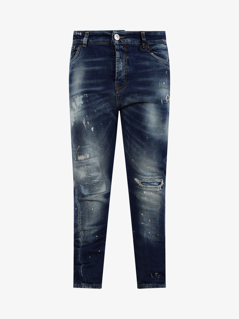 YES LONDON Jeans distressed XJ3166/TWIST uomo cotone denim