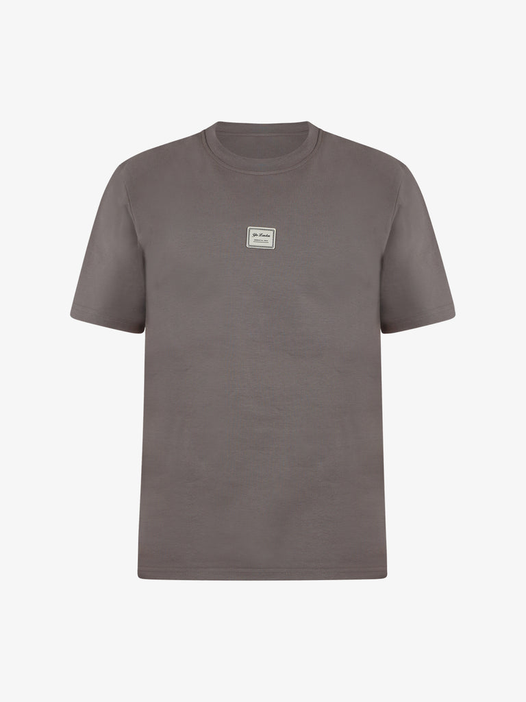 YES LONDON T-shirt patch XM4130 uomo cotone grigio