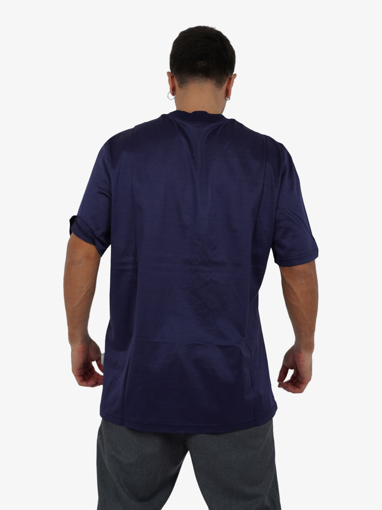 YES LONDON T-shirt girocollo XM4132 uomo cotone blu
