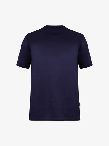 YES LONDON T-shirt girocollo XM4132 uomo cotone blu