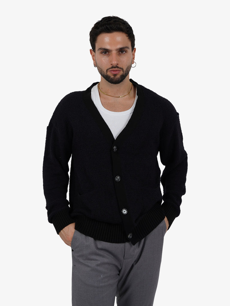 YES LONDON Maglia a maniche lunghe XML3566 uomo nero