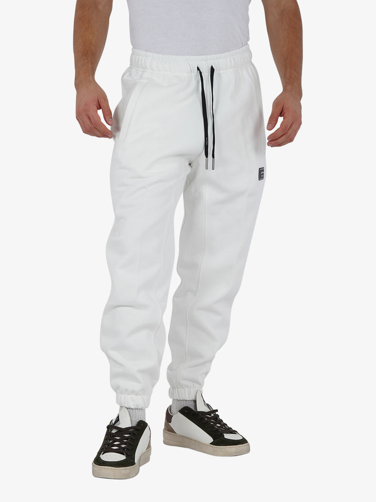 YES LONDON Pantalone patch Pad XP3240 uomo cotone bianco