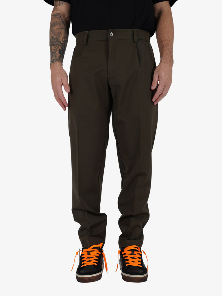 YES LONDON Pantalone XP3264/CAIRO uomo lana verde