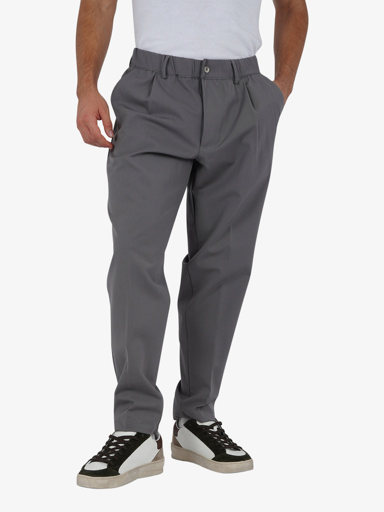 YES LONDON Pantalone worker XP3265 uomo lana grigio