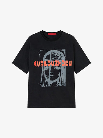 ACUPUNCTURE t-shirt endless uomo nero cotone