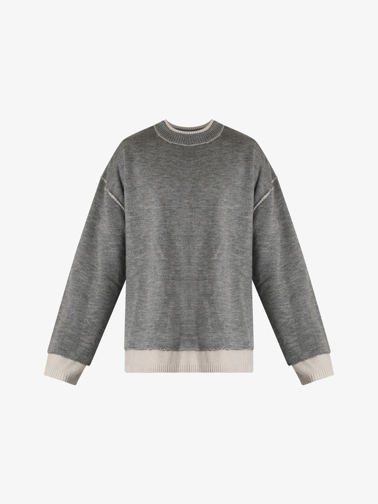 ACUPUNCTURE maglia a maniche lunghe margy uomo grigio