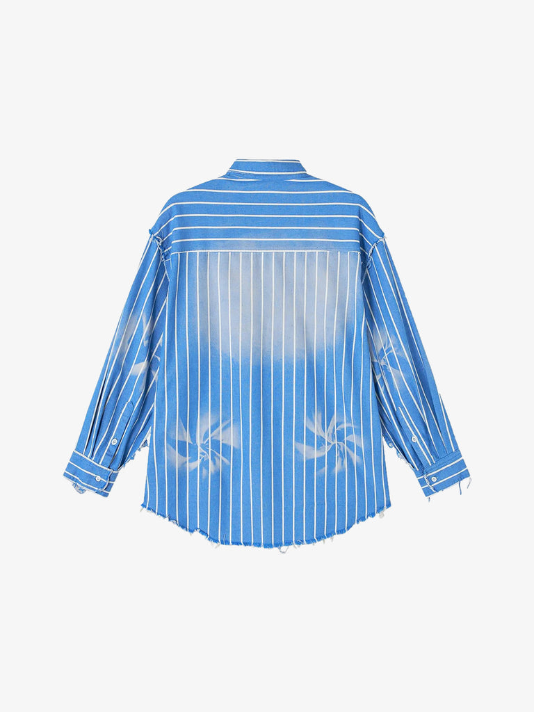 ACUPUNCTURE camicia painter uomo azzurro cotone