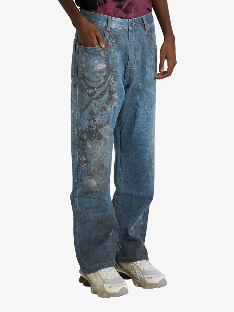ACUPUNCTURE jeans punker denim uomo denim cotone