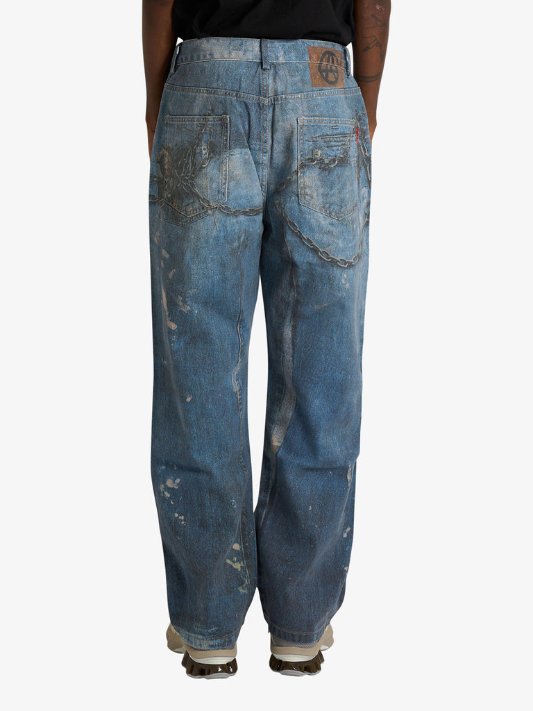 ACUPUNCTURE jeans punker denim uomo denim cotone