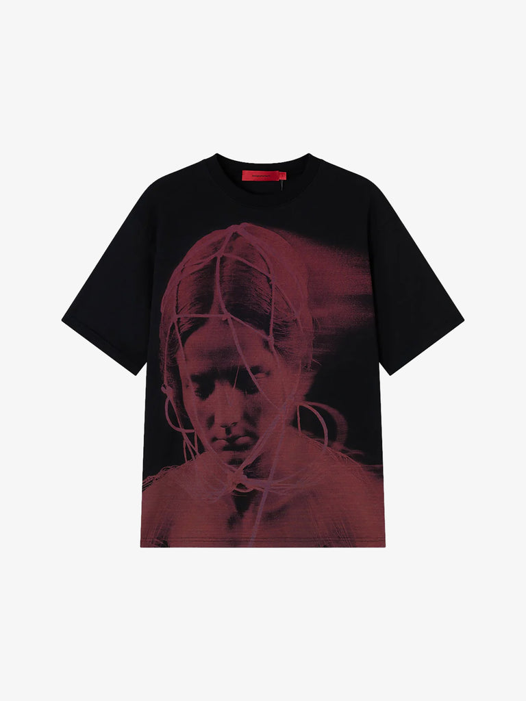 ACUPUNCTURE t-shirt trapped uomo nero cotone