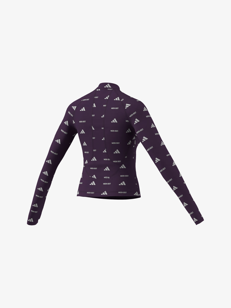 ADIDAS maglia a maniche lunghe leopard cropped donna viola