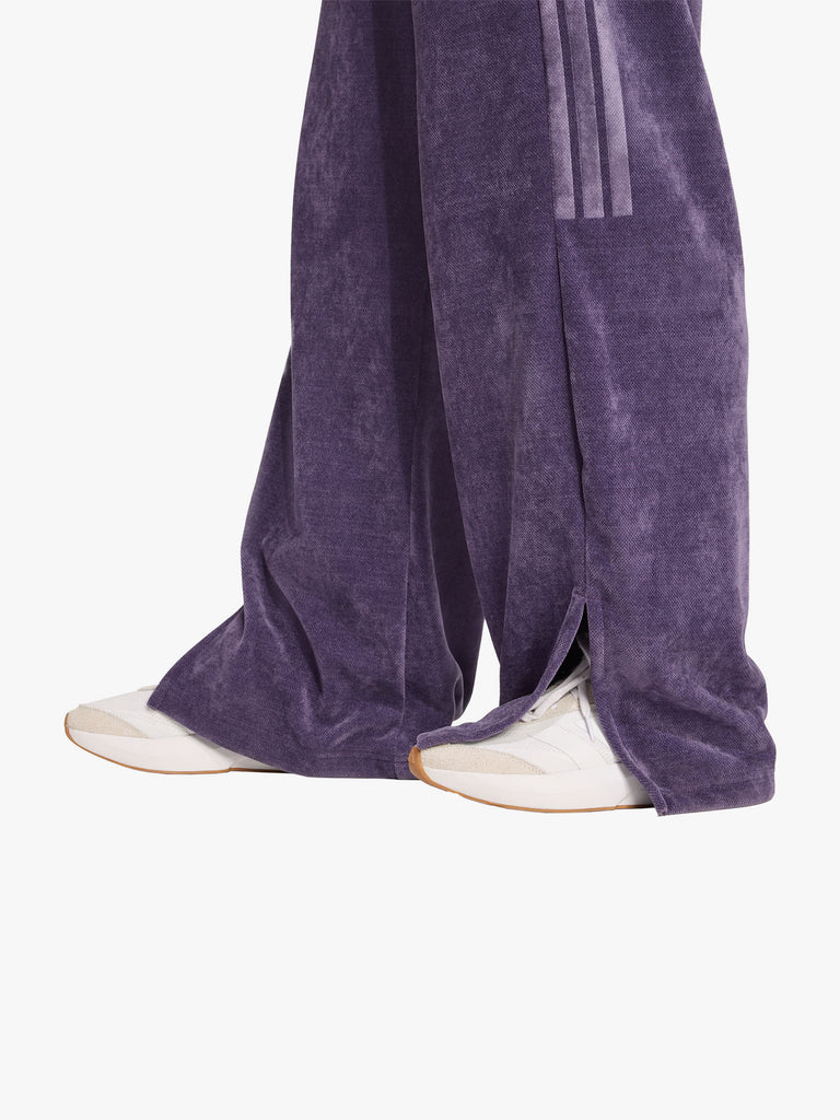 ADIDAS joggers tiro velour orlo aperto donna viola