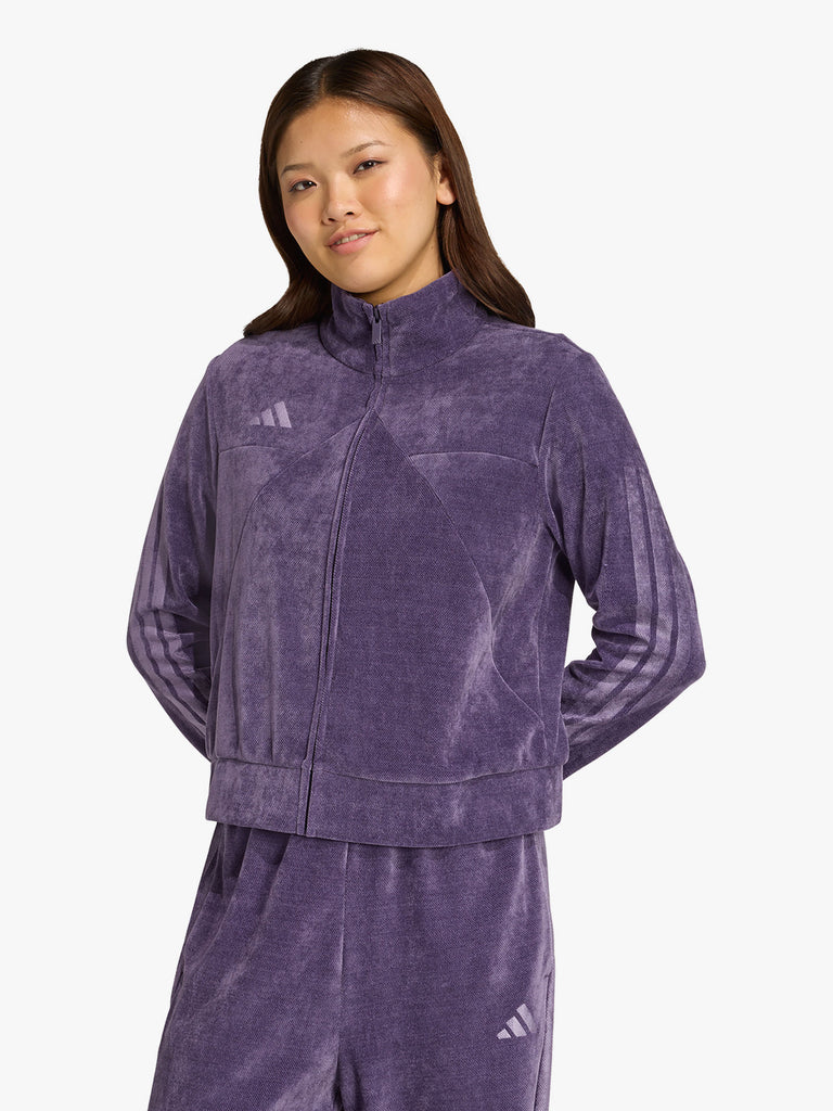 ADIDAS felpa girocollo tiro velour donna viola