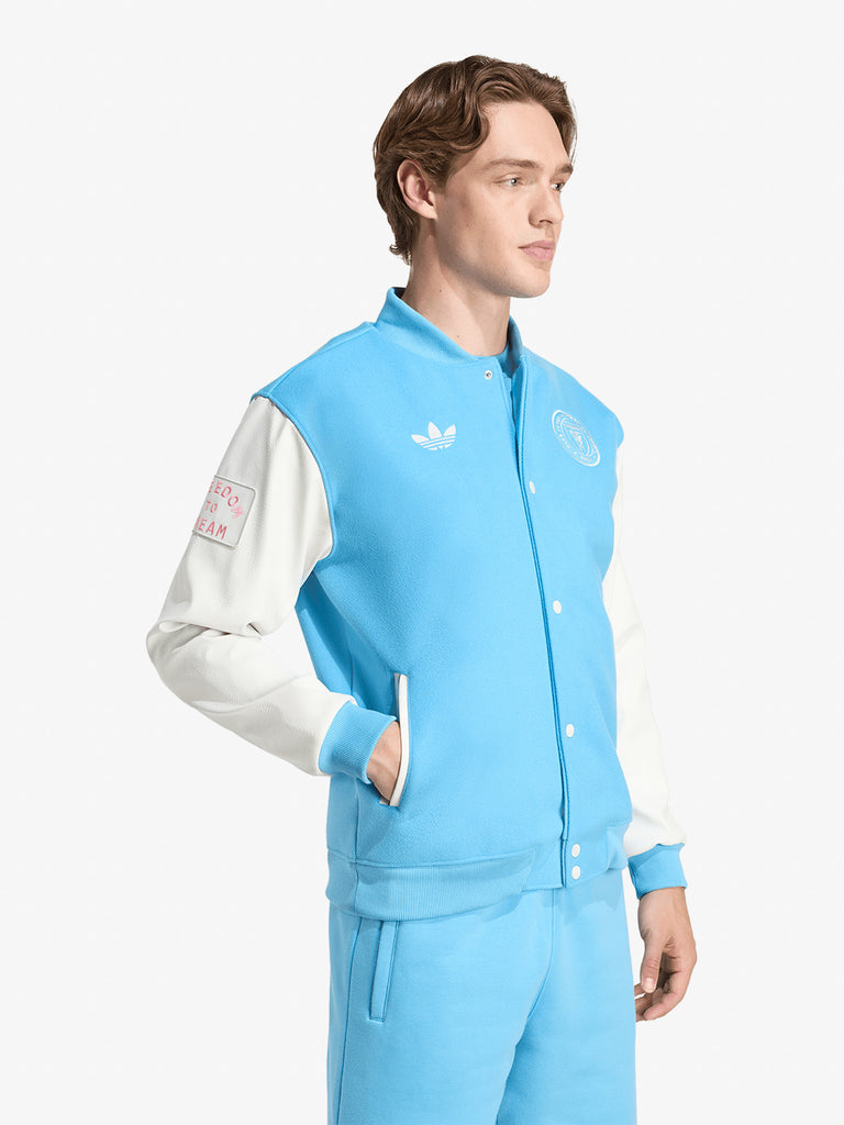 ADIDAS giubbotto original college uomo azzurro