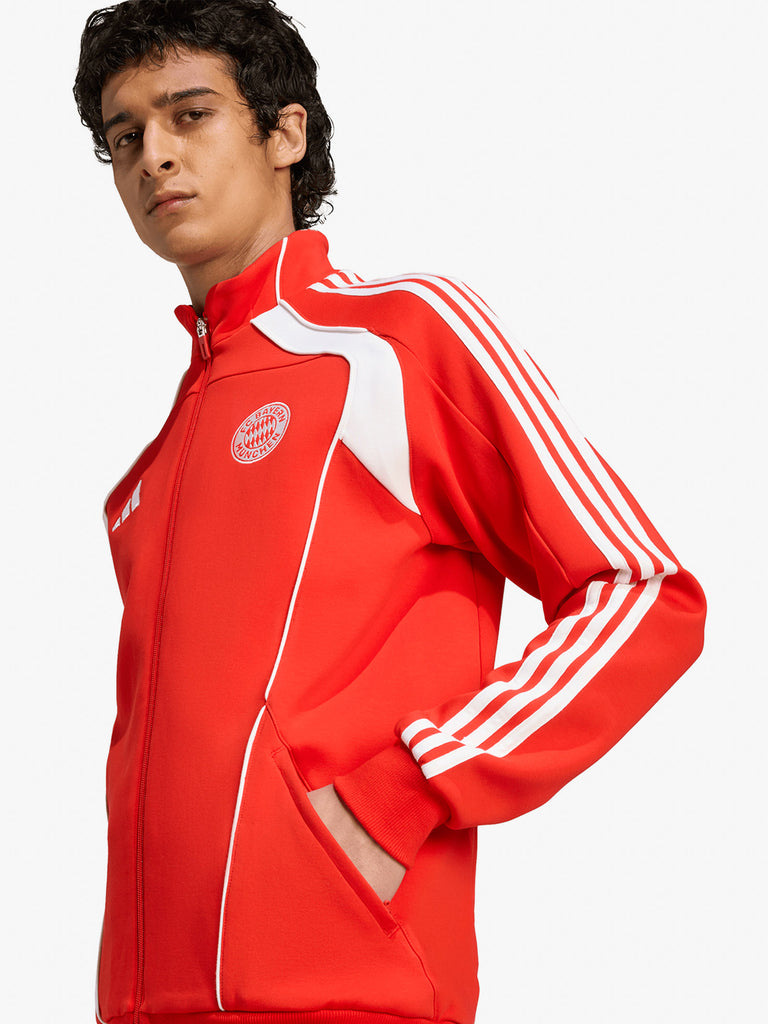 ADIDAS felpa girocollo fc bayern ubp uomo rosso cotone