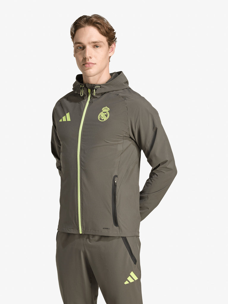 ADIDAS felpa con cappuccio real madrid ubp uomo grigio