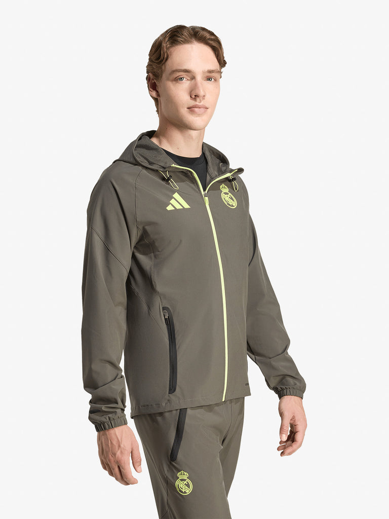ADIDAS felpa con cappuccio real madrid ubp uomo grigio