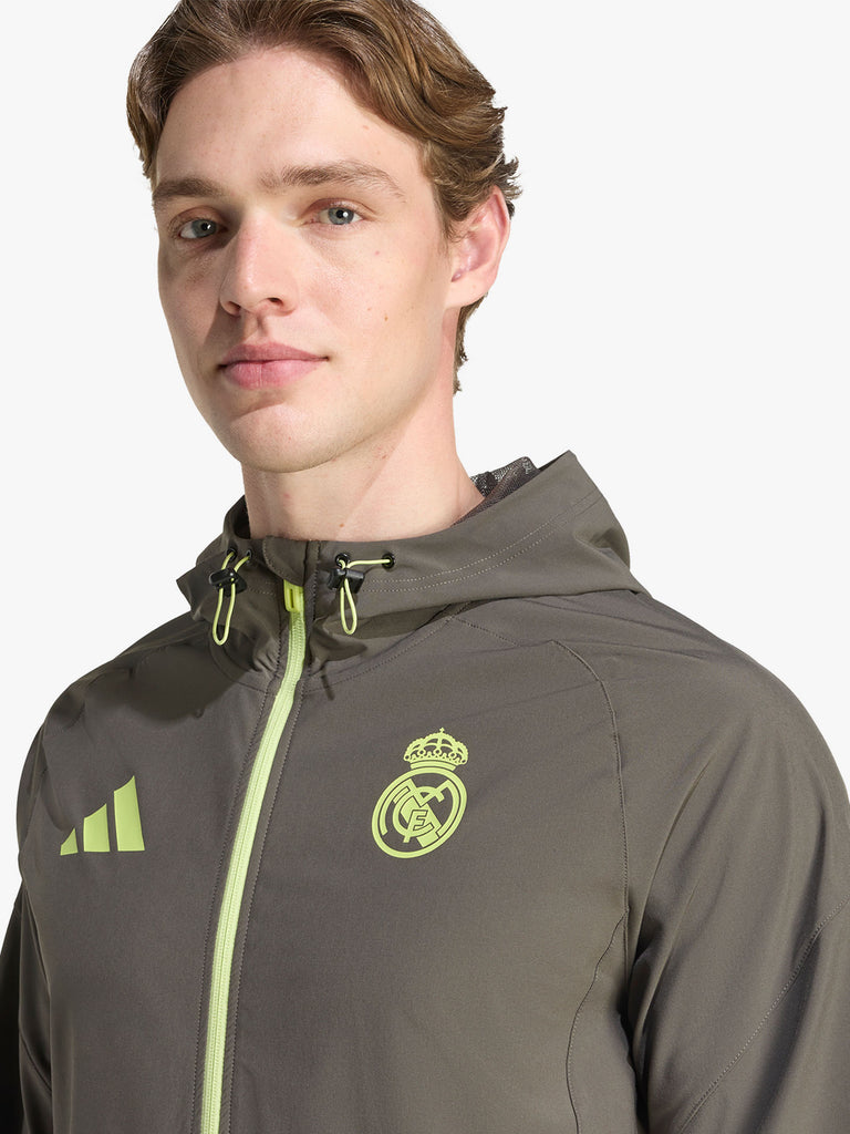 ADIDAS felpa con cappuccio real madrid ubp uomo grigio
