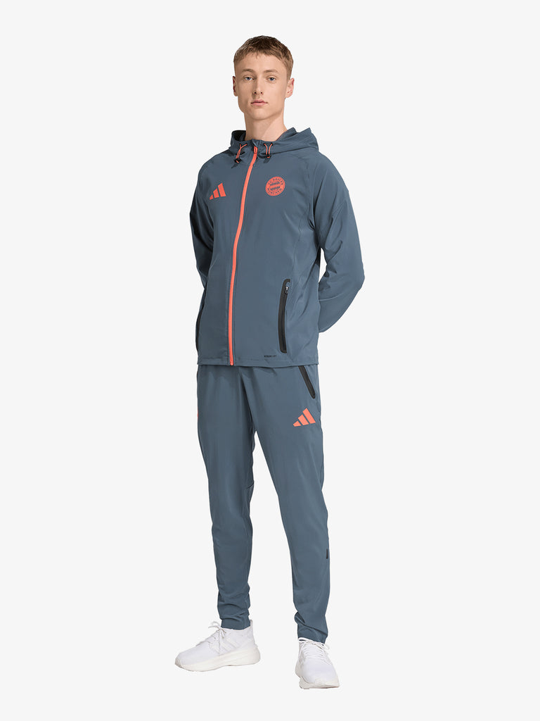 ADIDAS felpa con cappuccio fc bayern tiro 25 competition vis uomo grigio