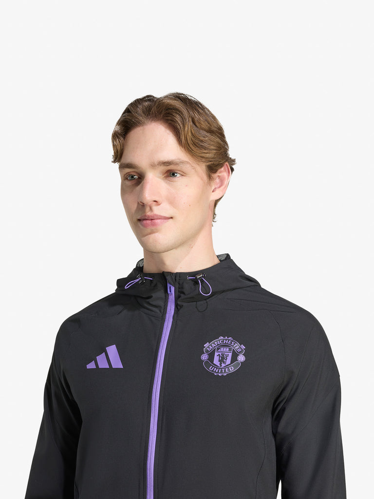 ADIDAS felpa con cappuccio fc bayern tiro 25 competition vis uomo nero