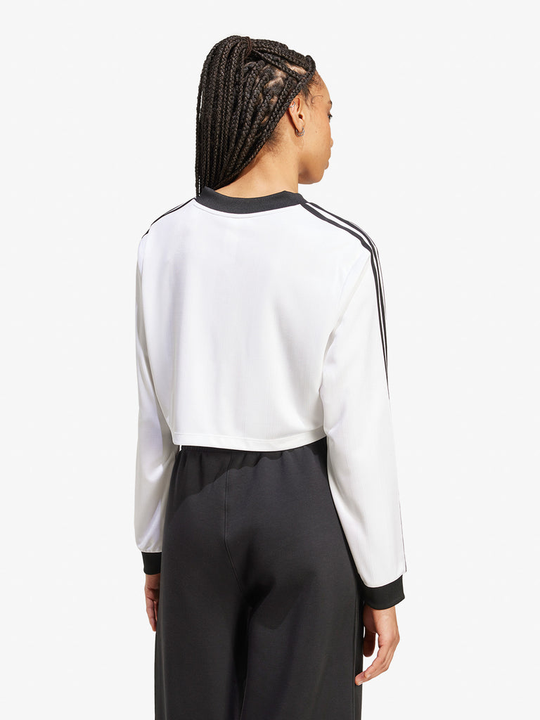 ADIDAS maglia a maniche lunghe adicolor soccer jacquard donna bianco