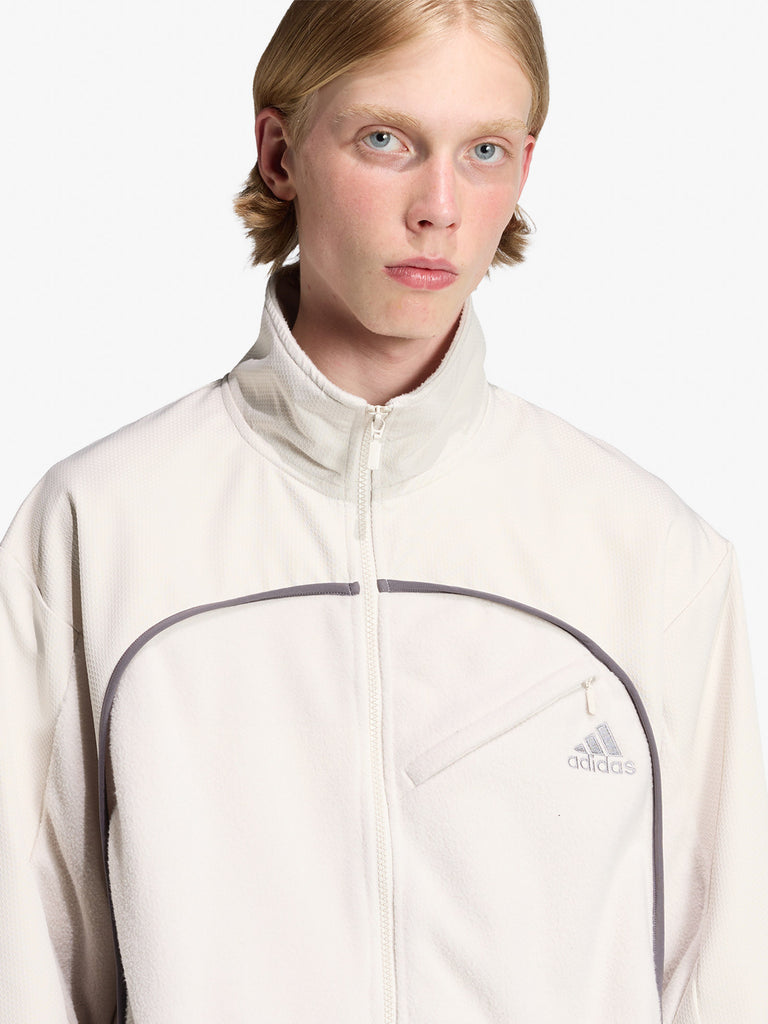ADIDAS felpe girocollo clima fleece uomo beige