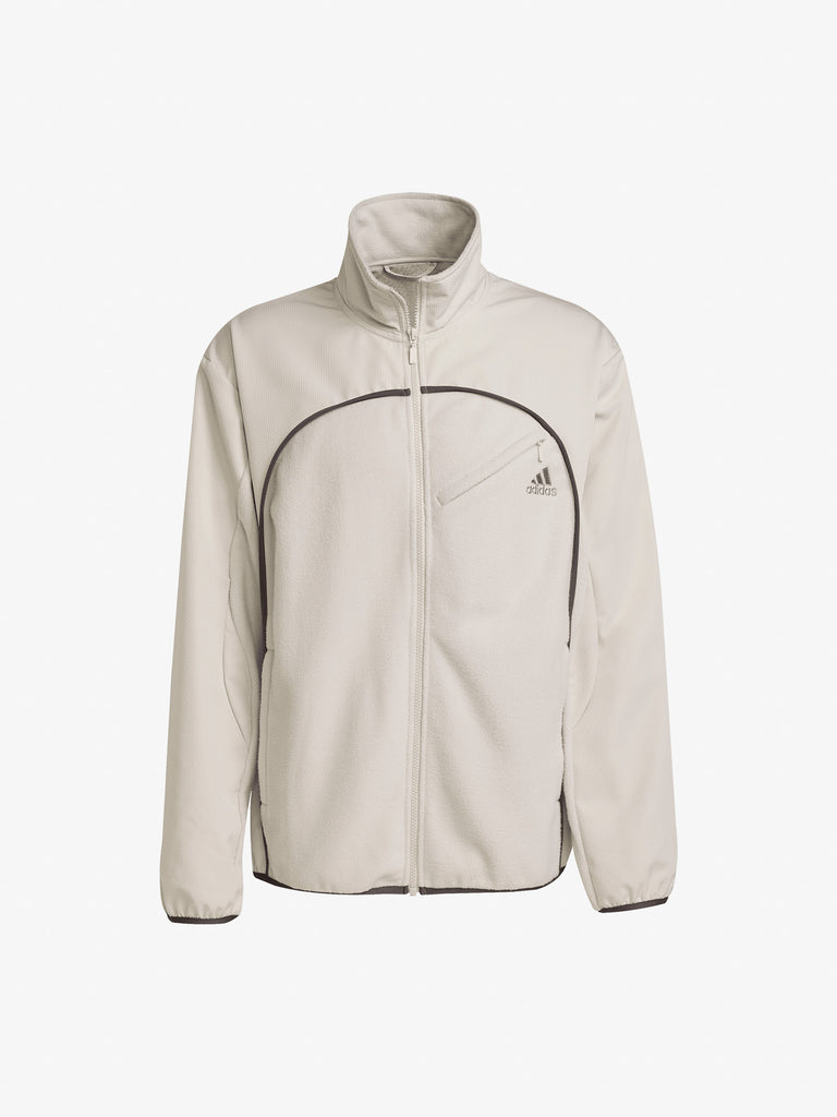 ADIDAS felpe girocollo clima fleece uomo beige