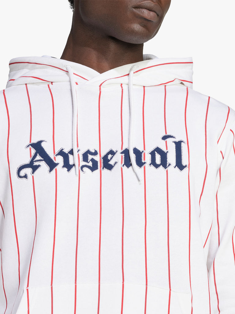 ADIDAS felpa con cappuccio arsenal us uomo bianco cotone