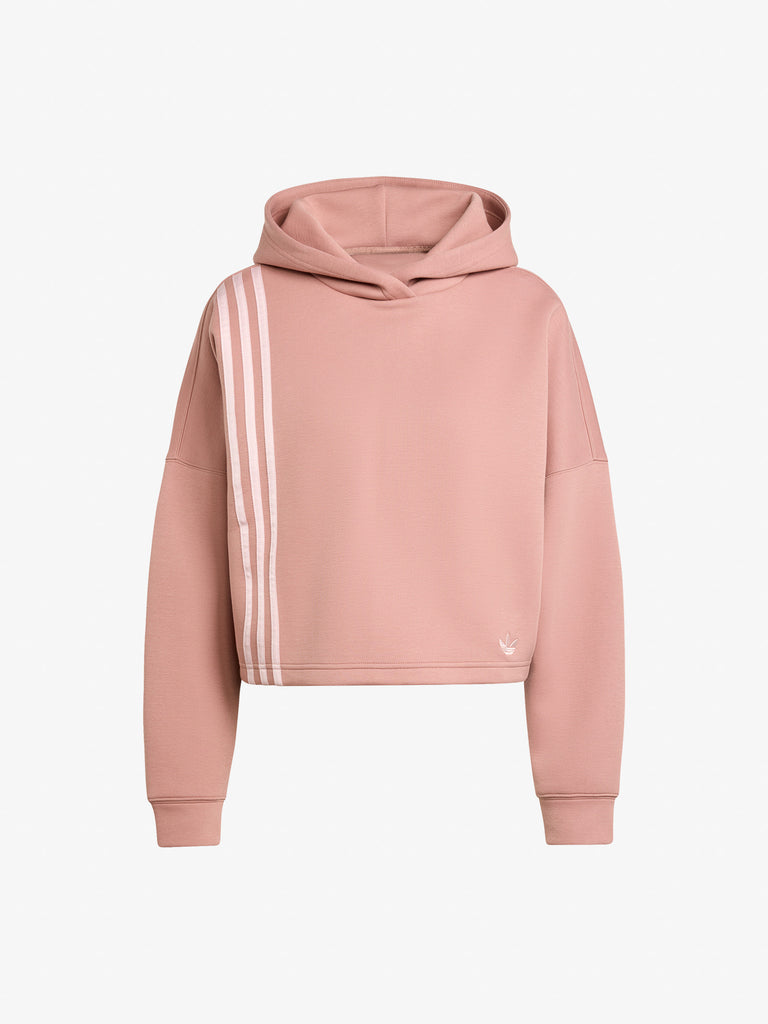 ADIDAS felpa con cappuccio 3 stripes donna rosa cotone