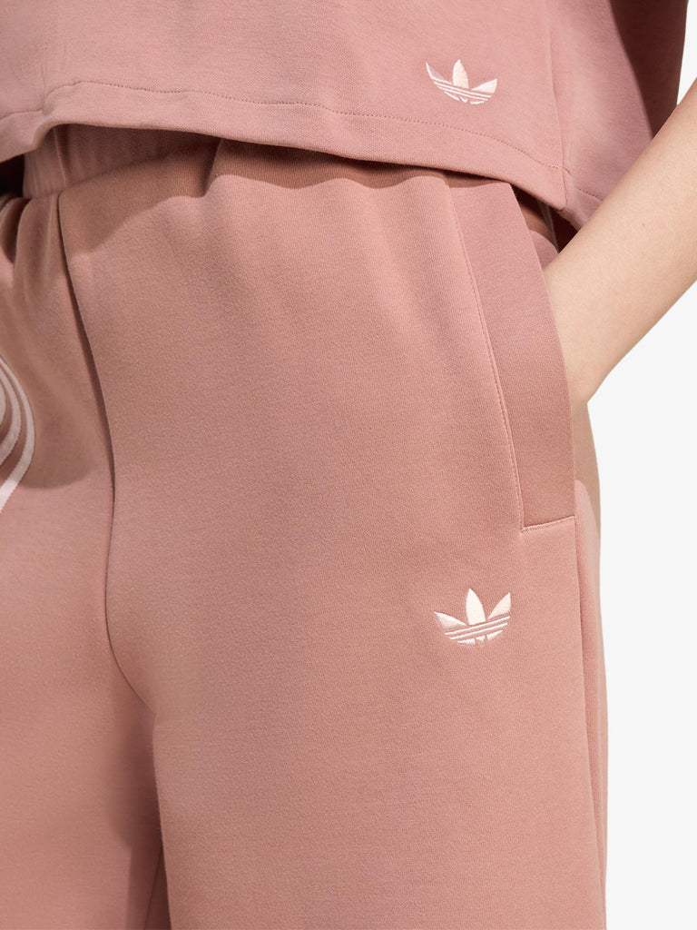 ADIDAS joggers 3 stripes donna rosa cotone