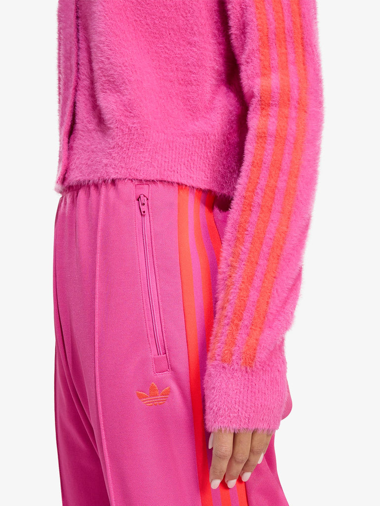 ADIDAS cardigan fluffy knitted donna fucsia