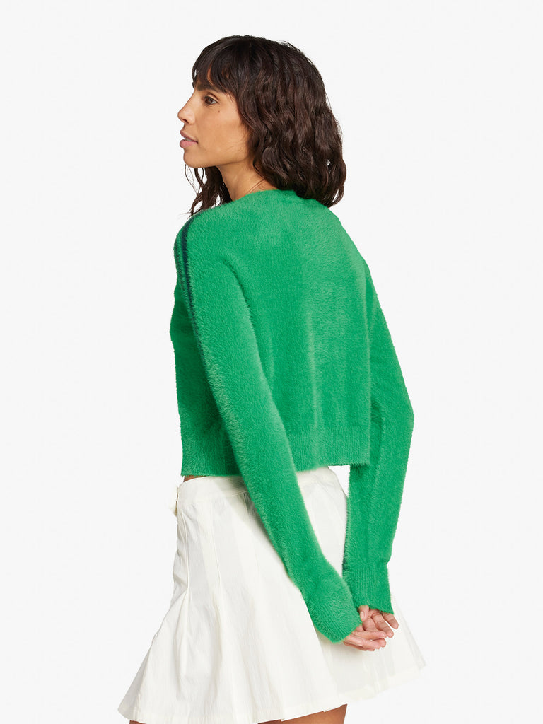 ADIDAS cardigan fluffy knitted donna verde