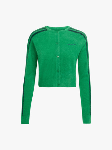 ADIDAS cardigan fluffy knitted donna verde